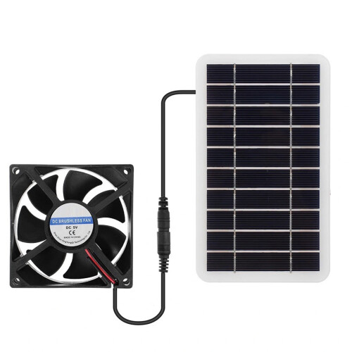 Φορητός ηλιακός ανεμιστήρας 2W5V DC5521 για κατοικίδια εξωτερικού χώρου