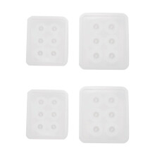 Moldes de silicone para contas esféricas com furos (4 peças)