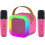 Karaoke Bluetooth Speaker with Dual Mic and RGB Light Rose 1