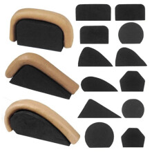 Conjunto de 12 peças de moldes para alças de canecas de cerâmica.
