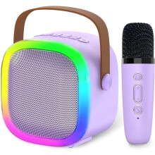 Wireless Mic and Bluetooth Speaker for Gaming Purple