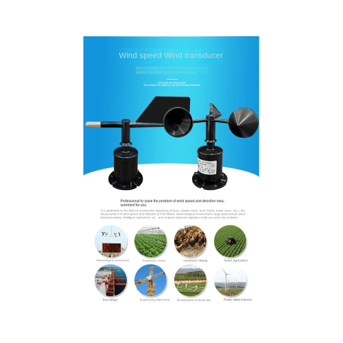 Wind Speed Sensor Polycarbonate 30 m/s 3-Cup 0-5V Output 1