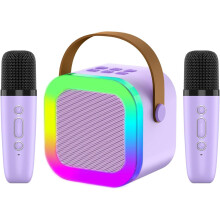 Luniquz K12 Karaoke Bluetooth Speaker Purple 25W RGB Light