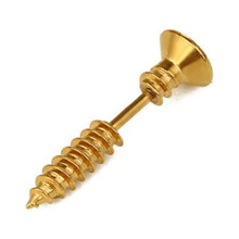 Men's Titanium Alloy Screw Stud Earrings 1 Pair