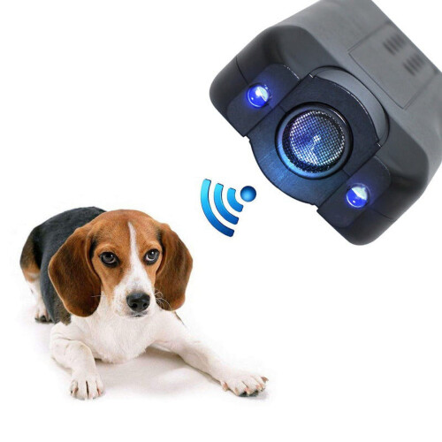 Ultrasonic Dog Repellent Device with LED Flashlight