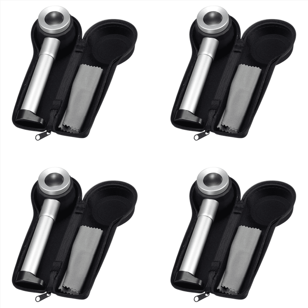 Handheld linen tester magnifier 45X with light 4 pcs
