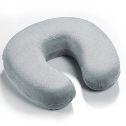 Oreiller cervical en mousse à mémoire de forme en forme de U, gris