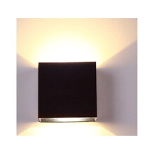 LNGOOR LED-Wandleuchte, Würfel, nach oben und unten gerichtet, schwarz, warmweiß