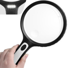Magnifying Glass with Light 10x 20x 4-LED