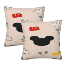 Mickey Mouse Kissenbezüge, 2er-Pack, Kissenbezüge für Sofa, Bett, Wohnzimmer, 50 x 50 cm