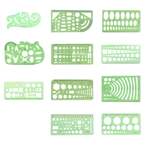 Set di stencil in plastica per cerchi Liner, 1 pezzo, tipo 8