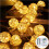 LEEYNEER Lichterkette mit 20 LED-Rattankugeln, 3 m 1