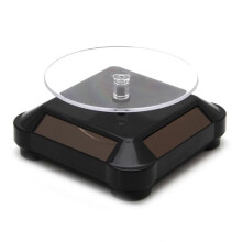 Rotating Display Stand 360 Degree Solar Power Rotating Turntable Display Stand Black