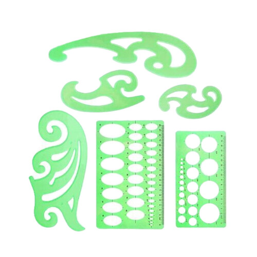 Set di stencil circolari in plastica Liner, 10 pezzi