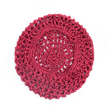 Linyer Damen Mesh Häkelhaarnetz, tragbar, atmungsaktiv, elastisch, einfarbig, Schlafzimmer, Schlafhaarnetz, Mütze, Accessoires, Rot
