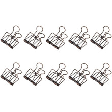 Retro-Metall-Binderclips, Antikmessing, groß, 10 Stück