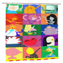 Adventure Time shower curtain polyester 72x72 inches with