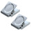 Silver Tone Magnetic Fridge Clip 2 Pack 1
