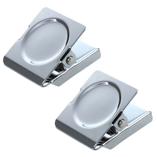 Silver Tone Magnetic Fridge Clip 2 Pack