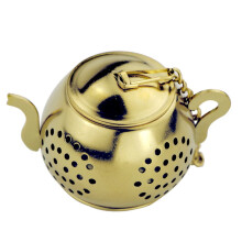 Tea Leaf Filter Handheld Strainer Golden 1pc