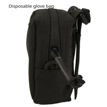 2X Disposable Glove Pouch Overlapping Elastic Flap Zipper Closure EMT Latex Glove Pouch IFAK Organizer Accesories A