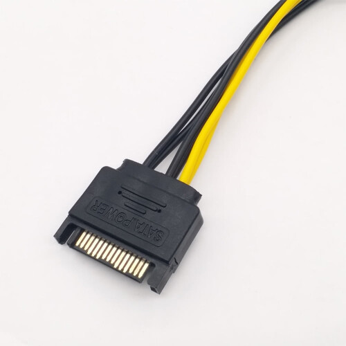 Καλώδιο τροφοδοσίας SATA σε PCIe15Pin σε 8Pin20cm18AWG 2