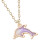 Dolphin necklace pendant silver 1 piece 1