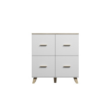 Cama sideboard LOTTA 110 4D white + sonoma oak