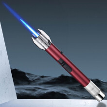 Isqueiro de cozinha a butano em formato de sabre de luz - Chama azul à prova de vento em metal, presente para chefs profissionais, compatível com