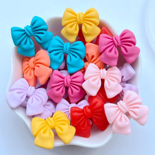 SOFEIYA cartoon mini bow flat back resin charms 10 pcs 1