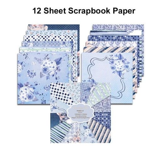 Χαρτί Scrapbooking Κρεμώδες Λευκό 30x30εκ. 12 Φύλλα