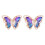 Halloween rhinestone earrings gradient copper micro insert 1