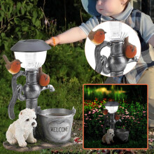 Luzes solares de jardim com fio de cobre, 8 modos, 95 cm