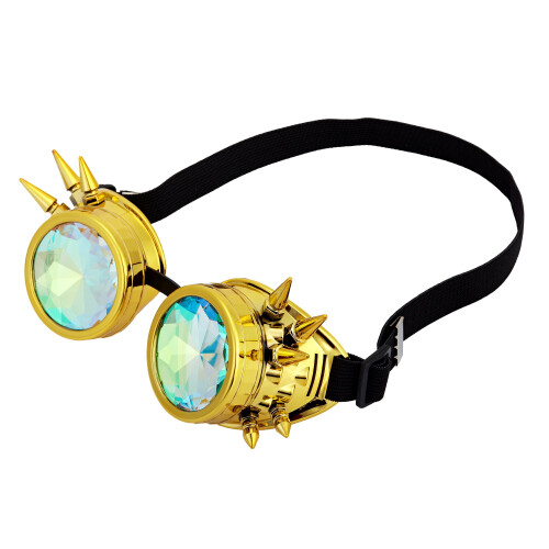 Steampunk-Brille mit Regenbogenkristallgläsern (ein Paar) 2