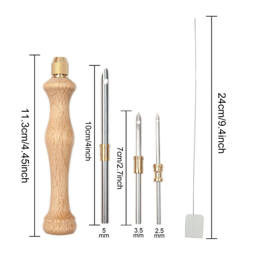 Punch Needle Kit 2.5/3.5/5mm Adjustable 2 Sets 1
