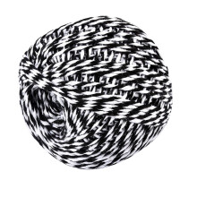 Cotton sewing rope twisted cord for DIY crafts, black and