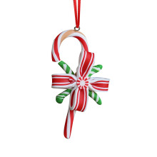 Christmas tree hanging ornament red and white 1 piece
