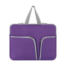 Funda impermeable para portátil Linyer de 14 pulgadas, color morado.