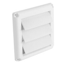 Μάσκα αεραγωγού πλαστική λευκή 200x200x40mm με 3 πτερύγια