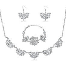 Jstyle bridal wedding jewelry set with clear crystals