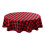 Checkered round tablecloth black red 47.2 inch 1