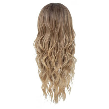 Peruca Ondulada Meio Ondulada Peruca Feminina Peruca Cabeça Capa Renda Cabelo Longo Encaracolado Adequado para Uso Diário em Festas, 26 Polegadas