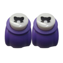 Mini papierpons voor scrapbooking in de vorm van een strik (2 stuks)
