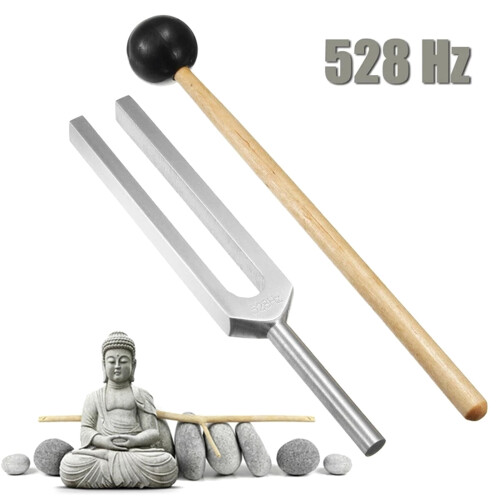 OOKWE528Hz Stimmgabel in klinischer Qualität mit Silikonhammer 2