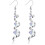 Sterling Silver Crystal Drop Earrings with White Gold 1