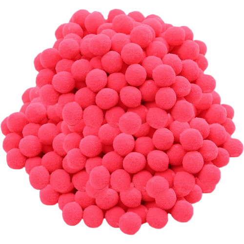 Lodrete pomponer flerfargede 1 cm 2000 stk