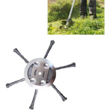 Scuab Fiailí - CUNEARY - Ceann 15cm - Toll 5.5mm - Sreang Cruach Fite - Do Thriomadóirí Féir faoi Thiomáint Ceallraí