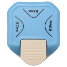 Hoeksnijder, knutselpons, 3-in-1, papieren labelvorm (2 stuks)