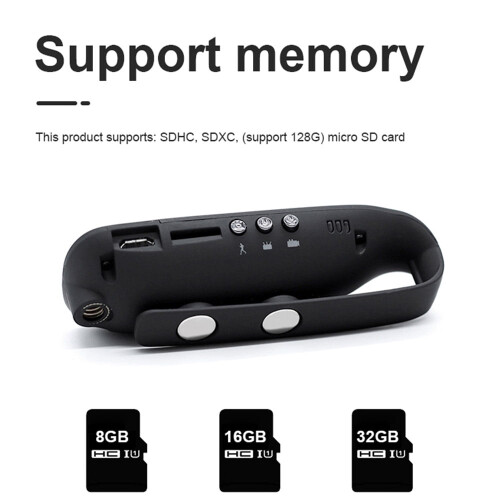 Mini kroppskamera 1080P bärbar säkerhetskamera 1-pack 2