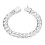 Men's 925 Sterling Silver Square Bangle Bracelet 20cm 8